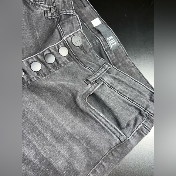 Kut From The Kloth Donna High Rise Ankle Skinny Raw Hem Skinny Jean Size 4 EUC - Picture 3 of 10